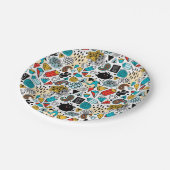 verrückter Kopf Pappteller (Schrägansicht)