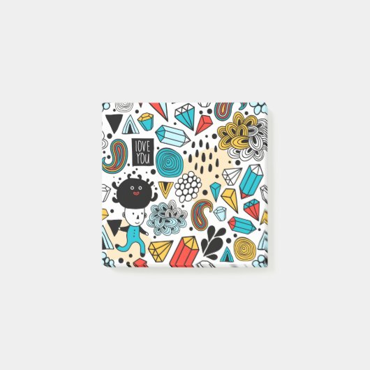 verrückter Kopf Post-it Klebezettel (Vorderseite)