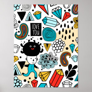 verrückter Kopf Poster