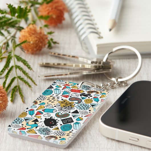 verrückter Kopf Schlüsselanhänger (Vorderseite rechts)