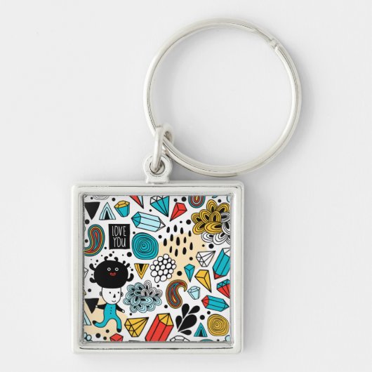 verrückter Kopf Schlüsselanhänger (Vorne)