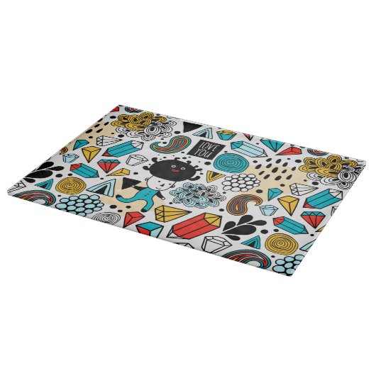 verrückter Kopf Schneidebrett (Ecke)