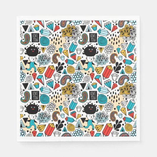 verrückter Kopf Serviette (Vorderseite)