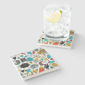 verrückter Kopf Steinuntersetzer (Seitenansicht)