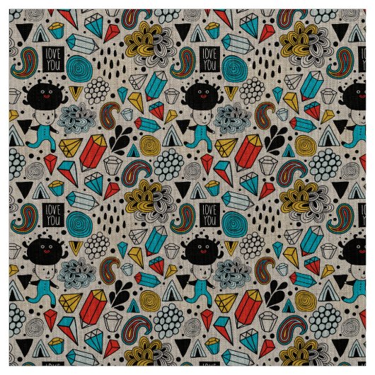 verrückter Kopf Stoff (Muster)