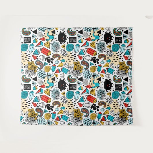 verrückter Kopf Wandteppich (Vorderseite (Horizontal))