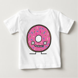 Verrückter Krapfen mit besprüht rosa Baby T-shirt
