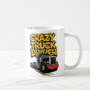 "Verrückter LKW-Fahrer Vintage-Grafik Kaffeetasse