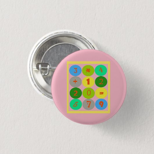 Verrückter Mathe-Button Button (Vorne & Hinten)
