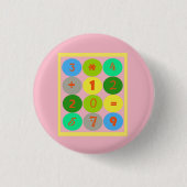 Verrückter Mathe-Button Button (Vorderseite)