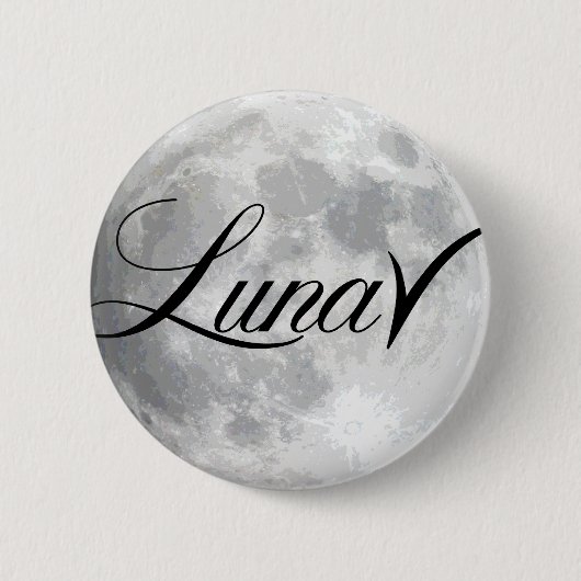 Verrückter Mond-Knopf Button (Vorderseite)