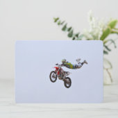 Verrückter Motocross Einladung (Stehend Vorderseite)