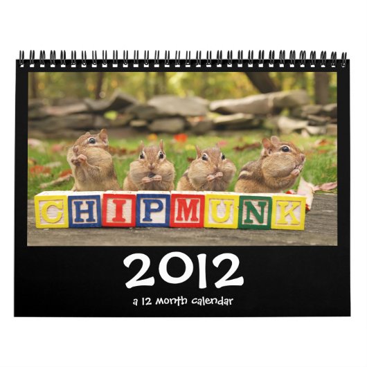 Verrückter niedlicher Kalender der Chipmunks-2012 (Titelbild)