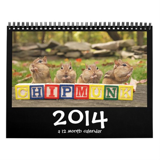 Verrückter niedlicher Kalender der Chipmunks-2014 (Titelbild)