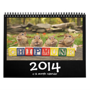 Verrückter niedlicher Kalender der Chipmunks-2014