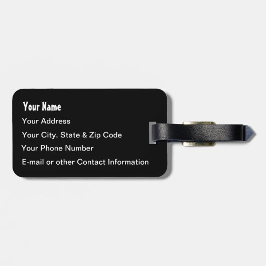 Verrückter Onkel Gepäckanhänger (Rückseite horizontal)