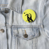Verrückter Pferdeamerikanischer Ureinwohner Button (Beispiel)