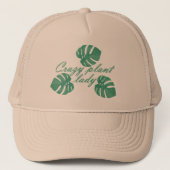 Verrückter Pflanzendame monstera Hut Truckerkappe (Vorderseite)