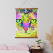 verrückter psychedelischer Kool Katz 15 Wandteppich Mit Holzrahmen (Schlafzimmer)