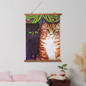 verrückter psychedelischer Kool Katz 16 Wandteppich Mit Holzrahmen (Schlafzimmer)