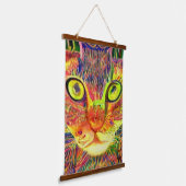 verrückter psychedelischer Kool Katz 18 Wandteppich Mit Holzrahmen (Gewinkelt)