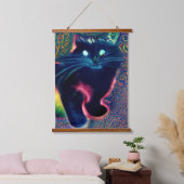 verrückter psychedelischer Kool Katz 21 Wandteppich Mit Holzrahmen (Schlafzimmer)