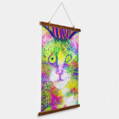 verrückter psychedelischer Kool Katz 32 Wandteppich Mit Holzrahmen (Gewinkelt)