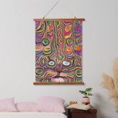 verrückter psychedelischer Kool Katz 36 Wandteppich Mit Holzrahmen (Schlafzimmer)