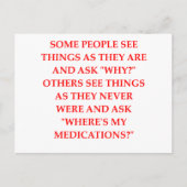 verrückter Psychiaterwitz Postkarte (Vorderseite)