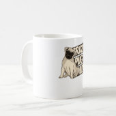 Verrückter Pug-Typ Kaffeetasse (Vorderseite Links)