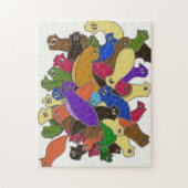 Verrückter querer mit Augen Planarian Puzzle (Vertikal)