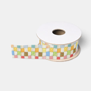 VERRÜCKTER QUILT 1,5" breites Grosgrainband Ripsband