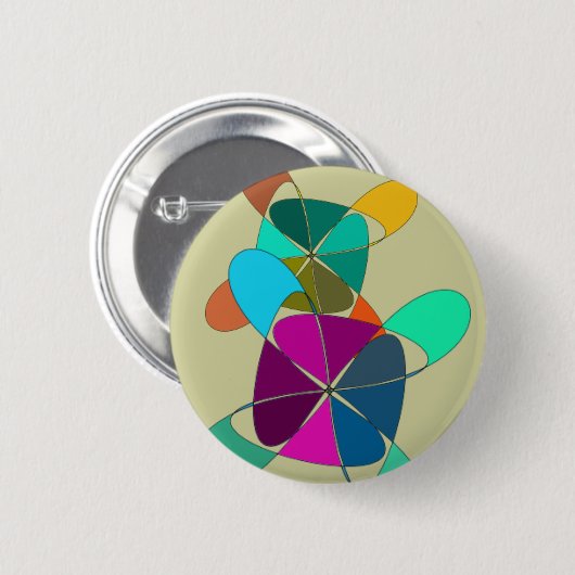 Verrückter Retro Knopf Button (Vorne & Hinten)