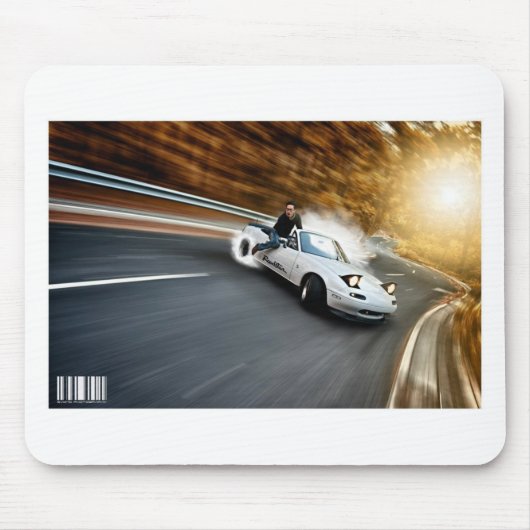 Verrückter Roadster-Drifter Mousepad (Vorne)