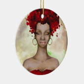 Verrückter roter Haar-Morgen Keramik Ornament (Rechts)