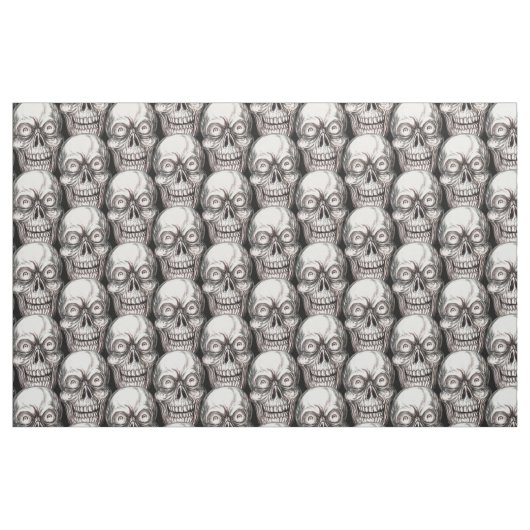 VERRÜCKTER SCHÄDEL-DRUCK STOFF (Fat Quarter (45,7 x 55,9 cm))