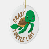 verrückter Schildkrötedamenkreis Keramikornament (Rechts)