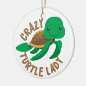 verrückter Schildkrötedamenkreis Keramikornament (Links)