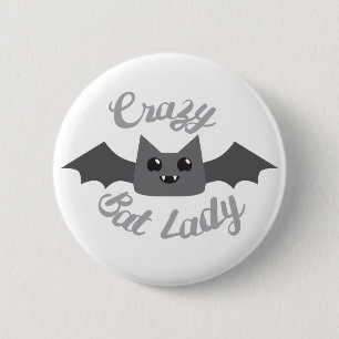 verrückter Schlägerdamenkreis Button