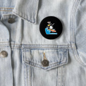 verrückter surfender Pinguin Button (Beispiel)