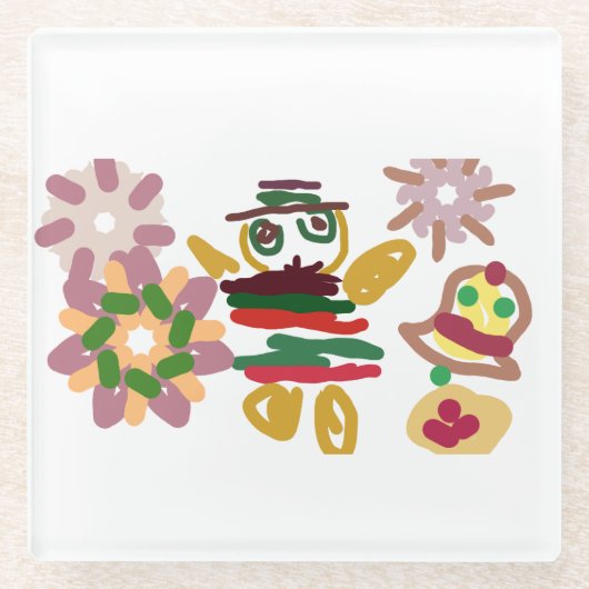 Verrückter Tanz Lebkuchen Glasuntersetzer (Vorderseite)