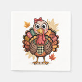 Verrückter Thanksgiving-Spaß Serviette (Vorderseite)