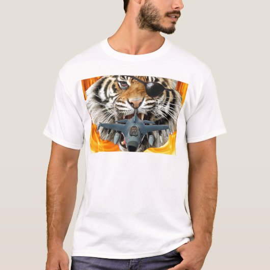 Verrückter Tiger T-Shirt (Vorderseite)