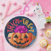 Verrückter Trick oder Leckerbissen Pappteller (Party)