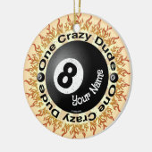 Verrückter Typ Eightball Keramik Ornament (Links)