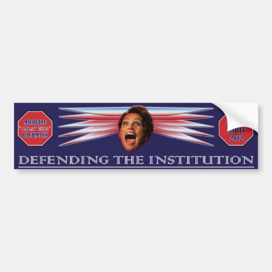 "Verrückter Vogel" Michelle Bachmann 2012 Kampagne Autoaufkleber (Vorne)