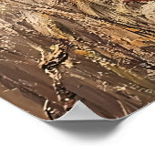 Verrückter Vogelscheuche mit Sonnenblumen Poster (Ecke)