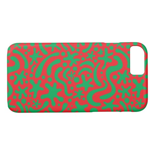 Verrückter WeihnachtsKlecks und -Squiggle Case-Mate iPhone Hülle (Rückseite (Horizontal))