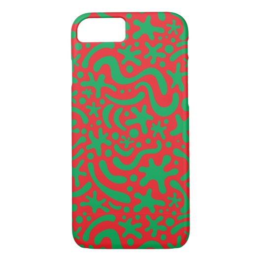 Verrückter WeihnachtsKlecks und -Squiggle Case-Mate iPhone Hülle (Rückseite)
