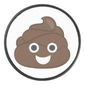 Verrücktes albernes Brown kacken Emoji Eishockey Puck (Vorderseite)